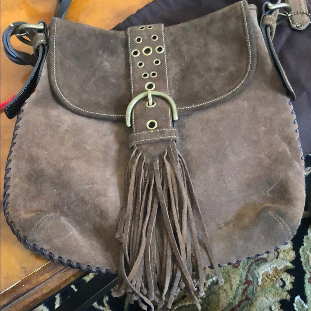 Coach Soho suede cross body purse